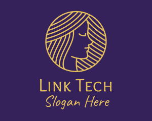 Pretty - Pretty Gold Lady logo design