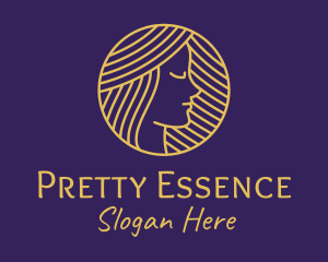 Pretty - Pretty Gold Lady logo design