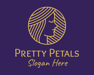 Pretty - Pretty Gold Lady logo design