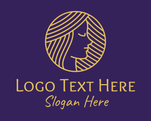 Pretty Gold Lady  Logo