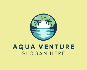 Snorkeling - Tropical Beach Getaway logo design