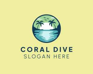 Snorkeling - Tropical Beach Getaway logo design
