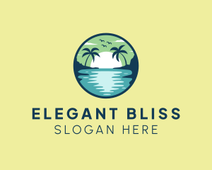 Holiday Getaway - Tropical Beach Getaway logo design