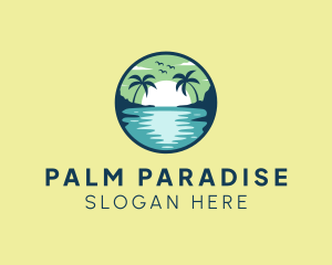 Tropical Beach Getaway logo design