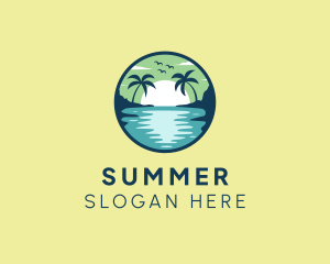 Tropical Beach Getaway logo design