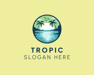 Tropical Beach Getaway logo design