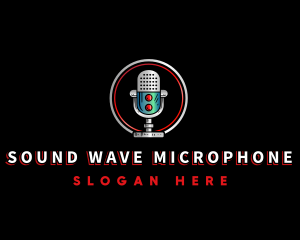 Microphone Media Podcast logo design