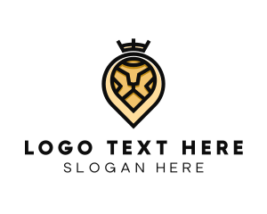 High End - Deluxe Crown Lion logo design