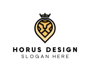 Deluxe Crown Lion logo design