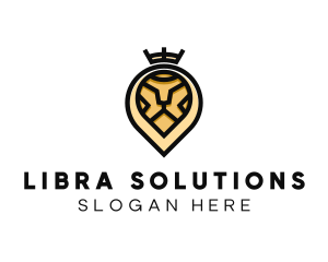 Deluxe Crown Lion logo design