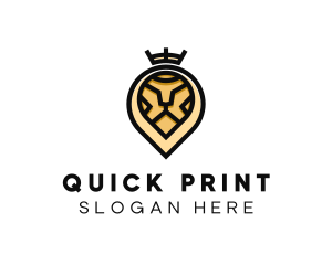 Deluxe Crown Lion logo design