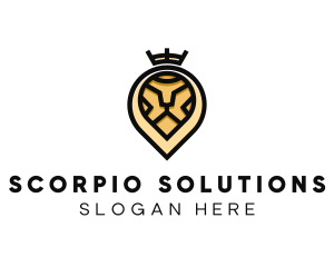 Deluxe Crown Lion logo design