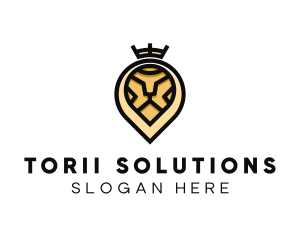 Deluxe Crown Lion logo design