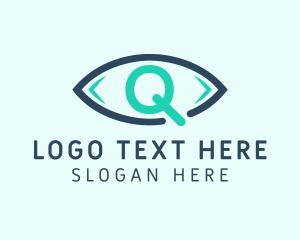 Gray - Eye Care Letter Q logo design