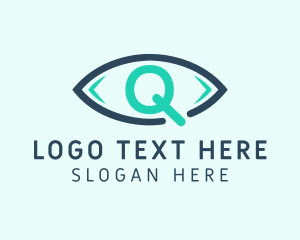 Visual Clinic - Eye Care Letter Q logo design