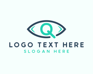 Eye Clinic Letter Q logo design