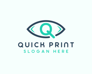 Eye Clinic Letter Q logo design