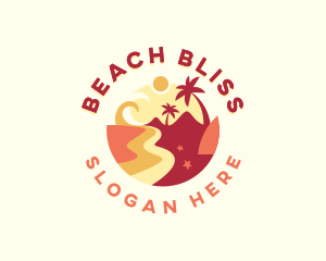 Tropical Beach Vacation logo design