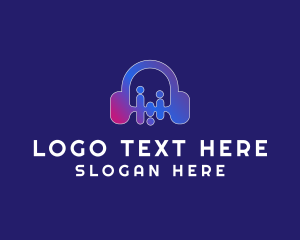 Stream - Headset Music Studio logo design