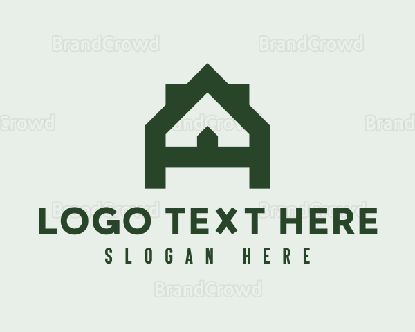 Geometric House Letter A Logo