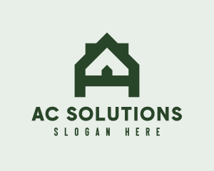 Geometric House Letter A  logo design