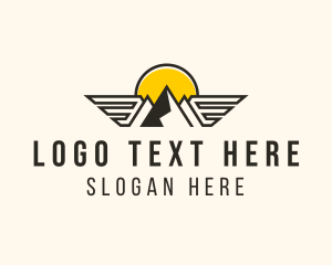 Outdoors - Airline Mountain Summit Wings logo design