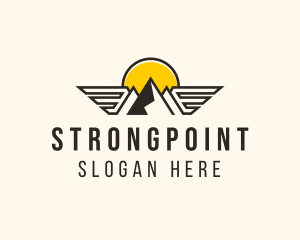 Airline Mountain Summit Wings Logo