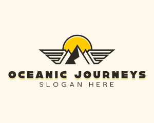 Airline Mountain Summit Wings Logo