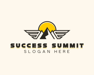 Airline Mountain Summit Wings logo design