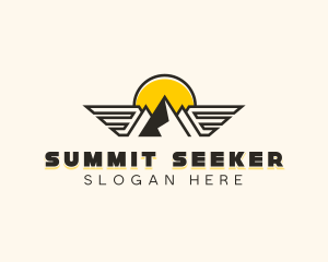 Airline Mountain Summit Wings logo design