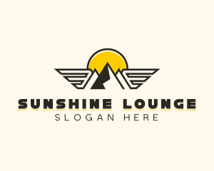 Airline Mountain Summit Wings logo design