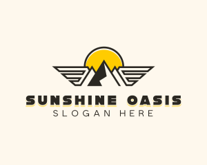 Airline Mountain Summit Wings logo design