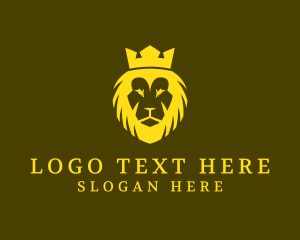 Majestic - Lion Crown Kingdom logo design