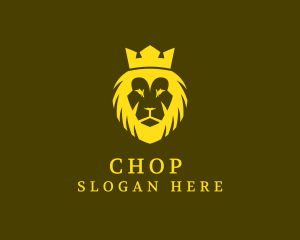 Cat - Lion Crown Kingdom logo design
