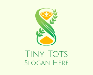 Organic Foods - Hourglass Lemon Vines logo design