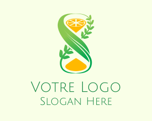 Events Place - Hourglass Lemon Vines logo design