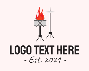 Percussion Instrument - Musical Fire Drums logo design