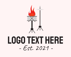 Gig - Musical Fire Drums logo design