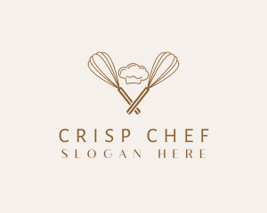 Whisk Baking Chef logo design