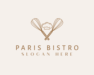 Whisk Baking Chef logo design