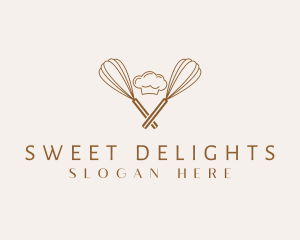 Whisk Baking Chef logo design