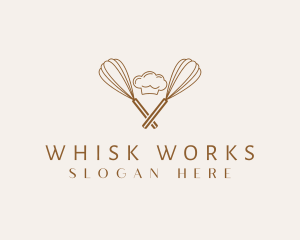 Whisk Baking Chef logo design