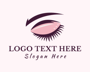 Perm - Beauty Eyelash Woman logo design