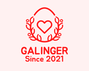 Relationship - Red Egg Heart logo design