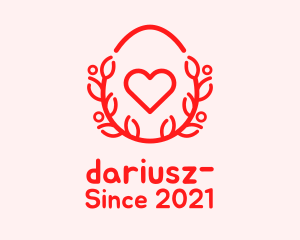 Dating Site - Red Egg Heart logo design