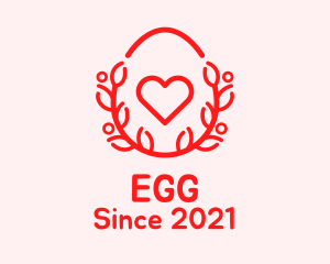 Red Egg Heart logo design