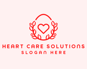 Red Egg Heart logo design