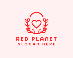 Red Egg Heart logo design