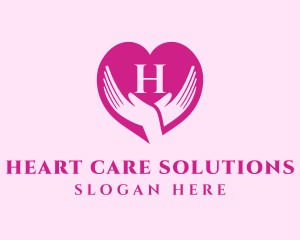 Love Support Heart Hand logo design