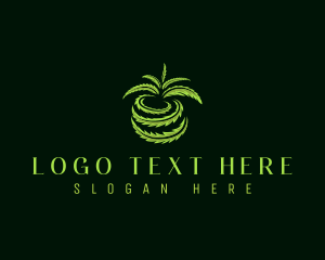 Harvest - Cannabis Leaf Fruit logo design